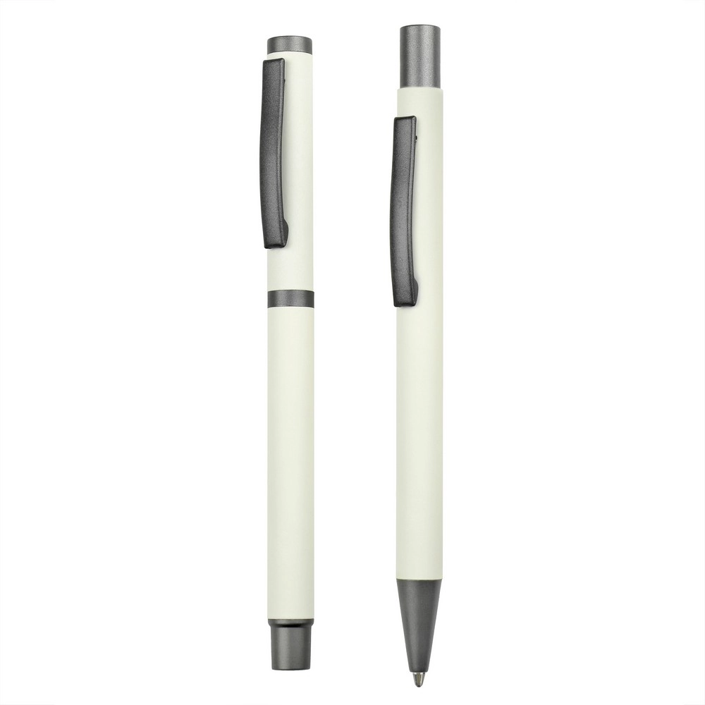 Zestaw piśmienny, długopis i pióro kulkowe | Elliot V1957-02 biały