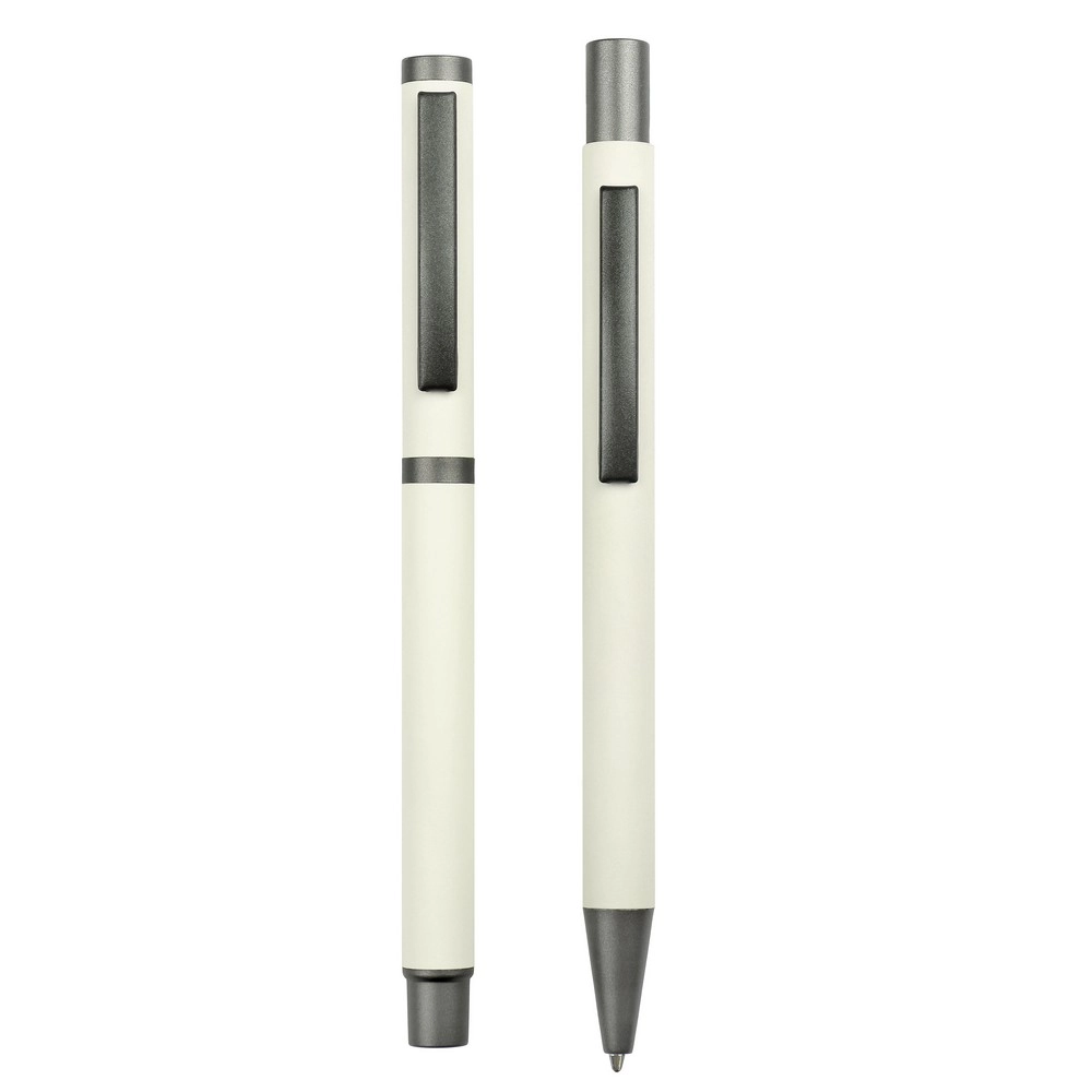 Zestaw piśmienny, długopis i pióro kulkowe | Elliot V1957-02 biały