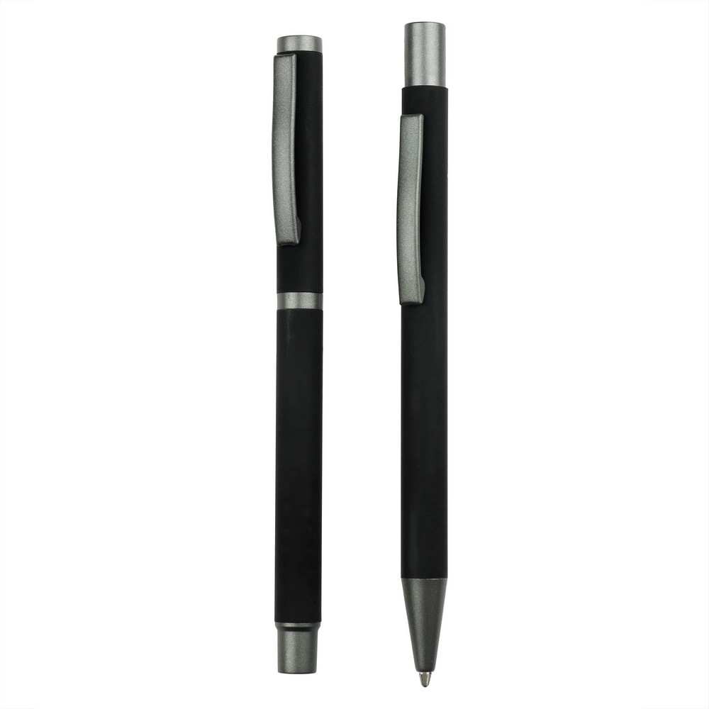 Zestaw piśmienny, długopis i pióro kulkowe | Elliot V1957-03 czarny