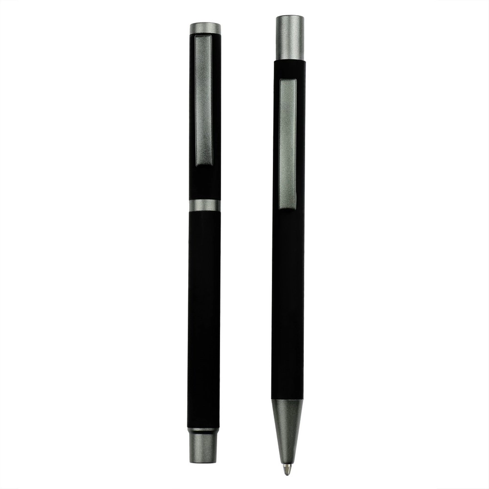 Zestaw piśmienny, długopis i pióro kulkowe | Elliot V1957-03 czarny