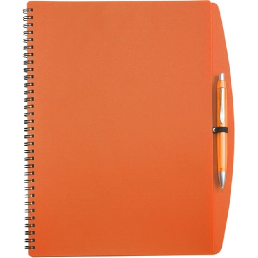 Notatnik A4 z długopisem V2334-07 pomarańczowy