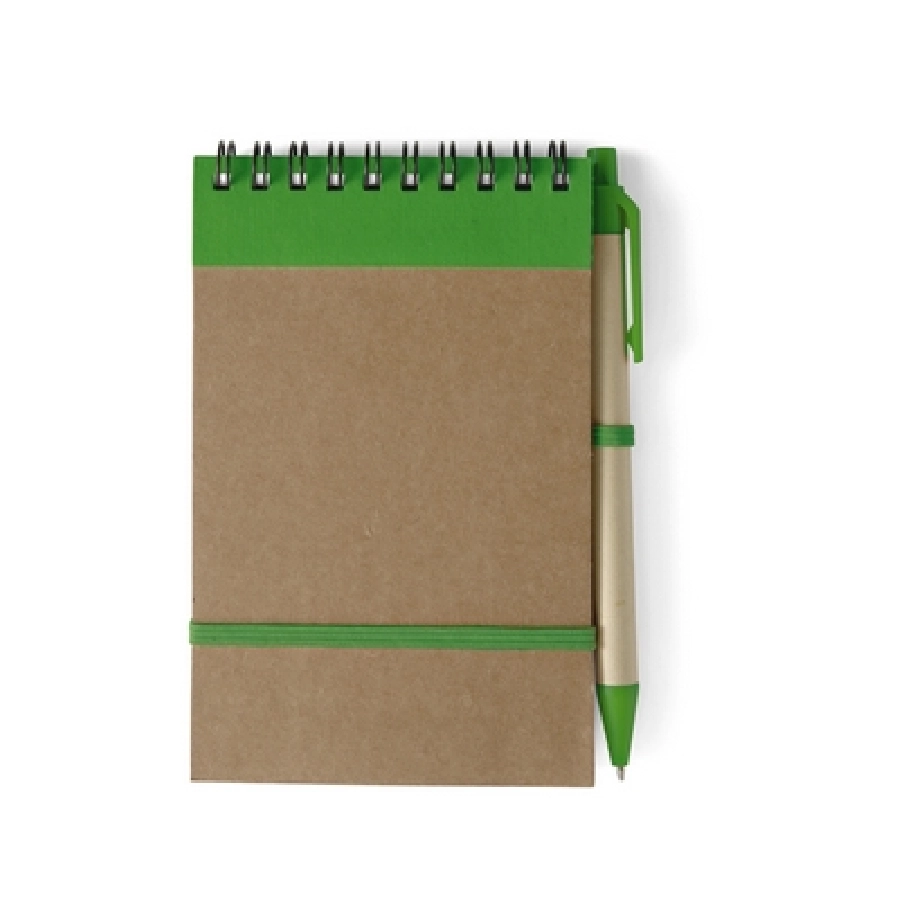 Notatnik (kartki w linie) z długopisem V2335-06-A zielony