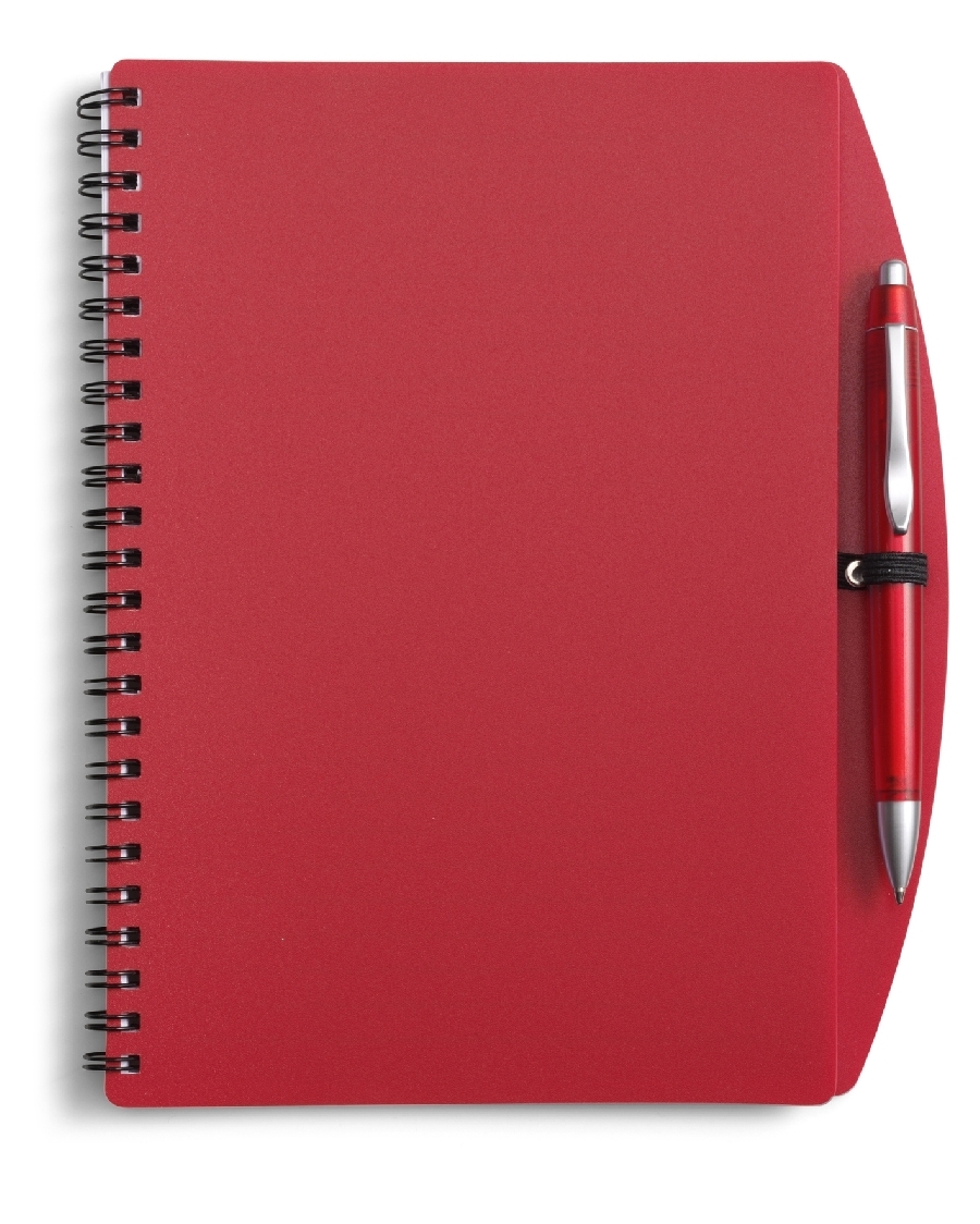 Notatnik ok. A5 z długopisem V2387-05 czerwony
