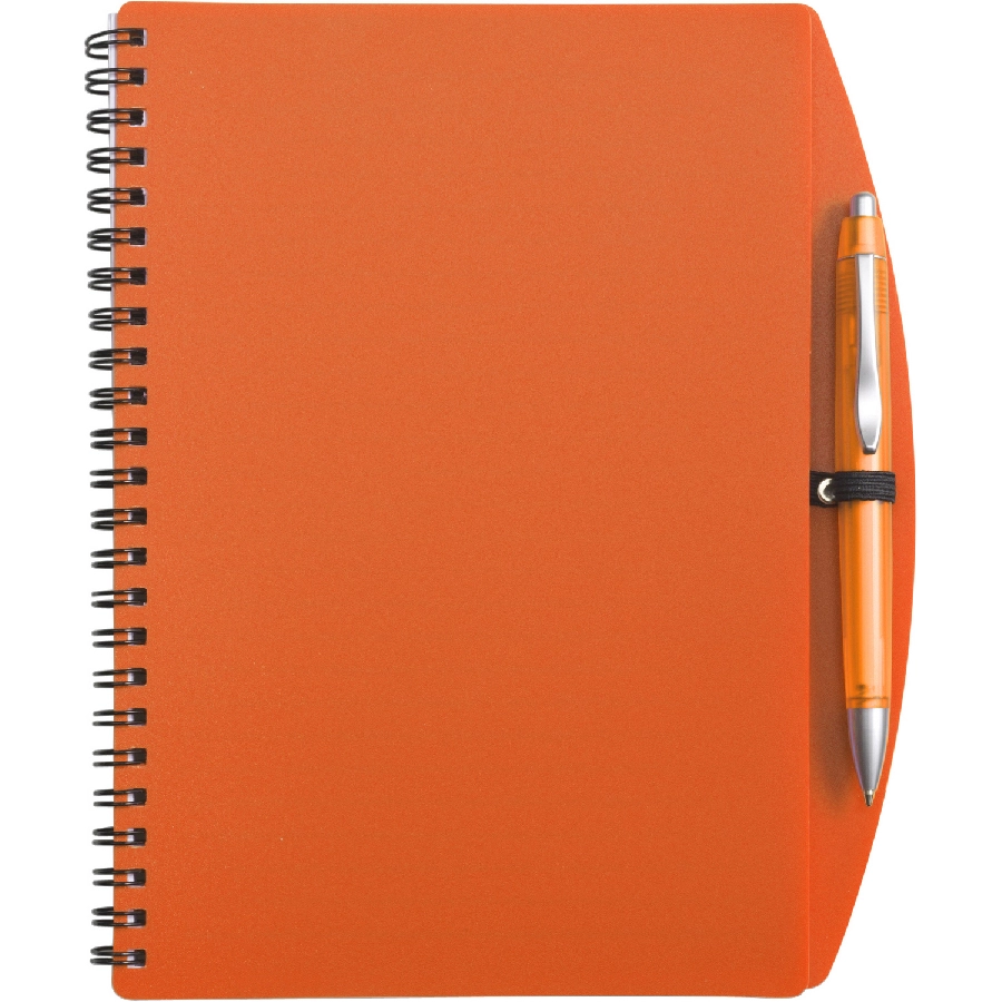 Notatnik ok. A5 z długopisem V2387-07 pomarańczowy