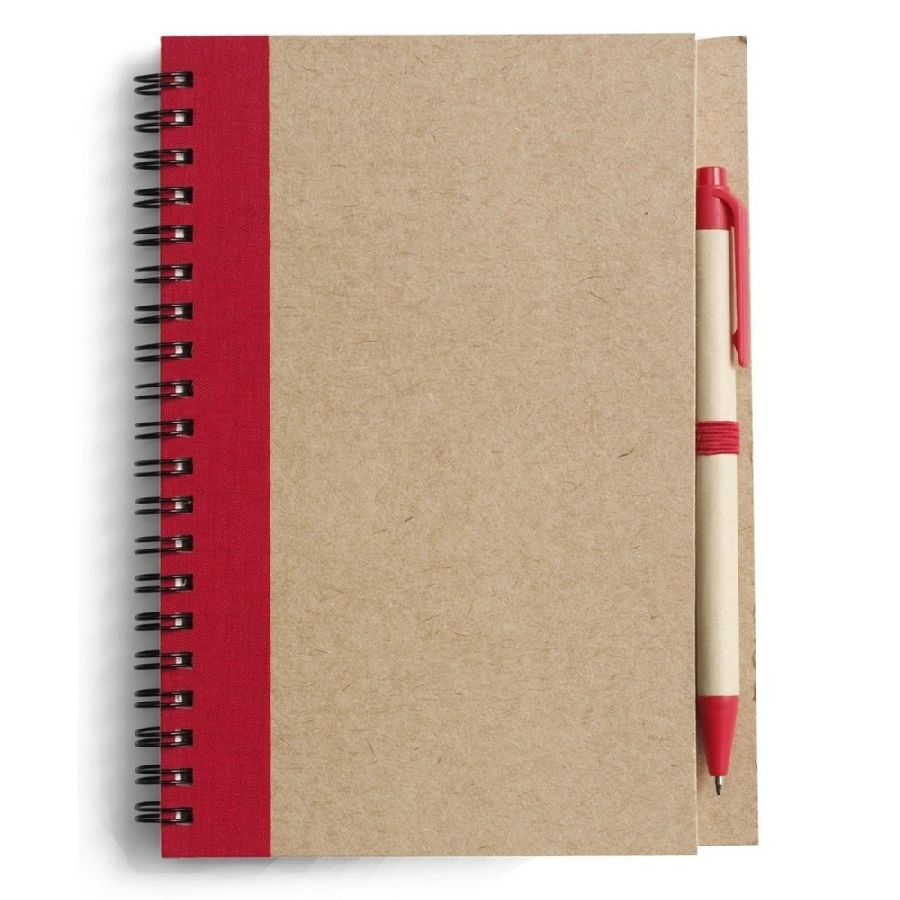 Notatnik ok. A5 z długopisem | Salvatore V2389-05 czerwony
