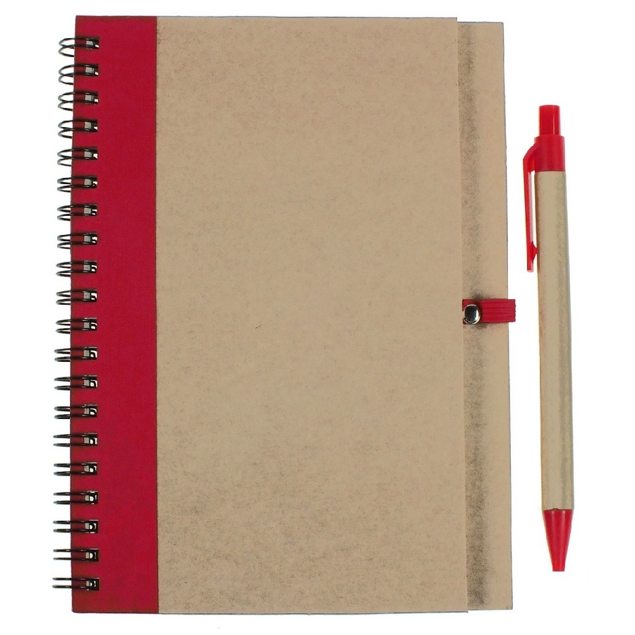 Notatnik z długopisem V2389-05 czerwony