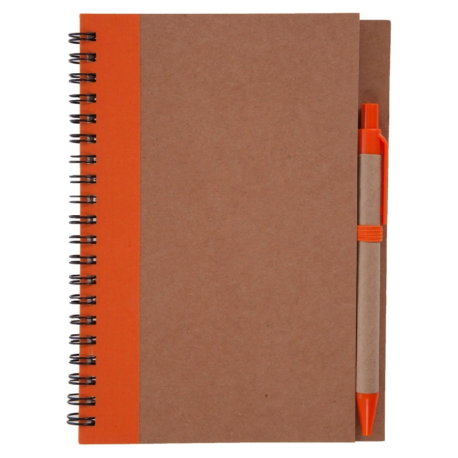 Notatnik ok. A5 z długopisem | Salvatore V2389-07 pomarańczowy