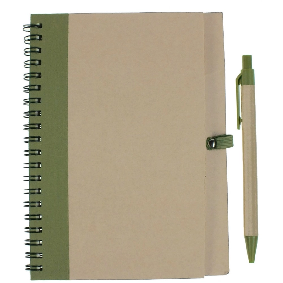Notatnik ok. A5 z długopisem | Salvatore V2389-10 zielony