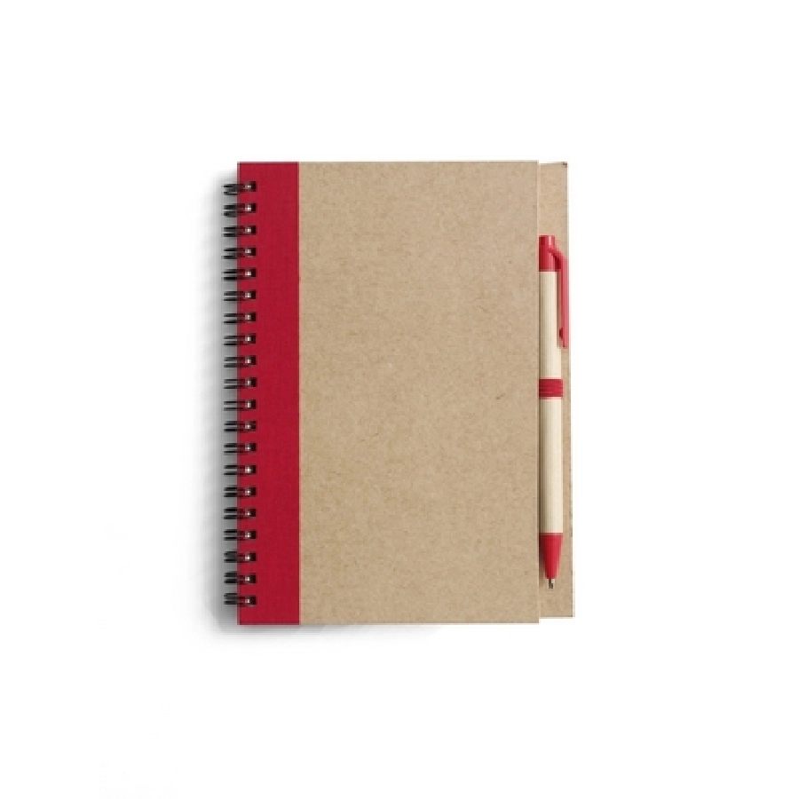 Notatnik (kartki w linie) z długopisem V2389-05-A czerwony