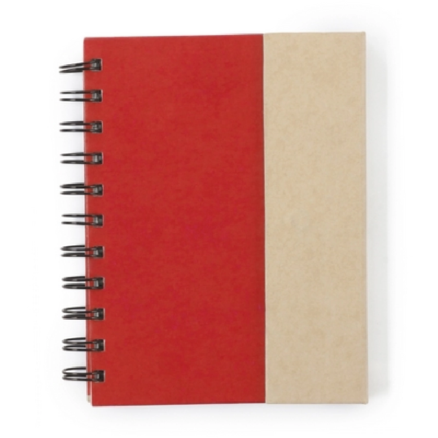 Zestaw do notatek, karteczki samoprzylepne, notatnik, długopis V2537-05 czerwony