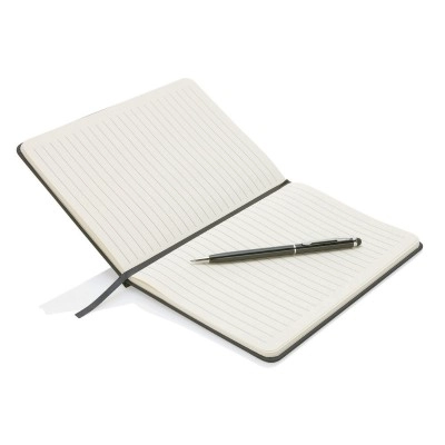 Zestaw upominkowy, notatnik A5 (kartki w linie), długopis V2717-03 czarny