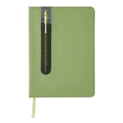 Zestaw upominkowy, notatnik A5 (kartki w linie), długopis V2717-06 zielony