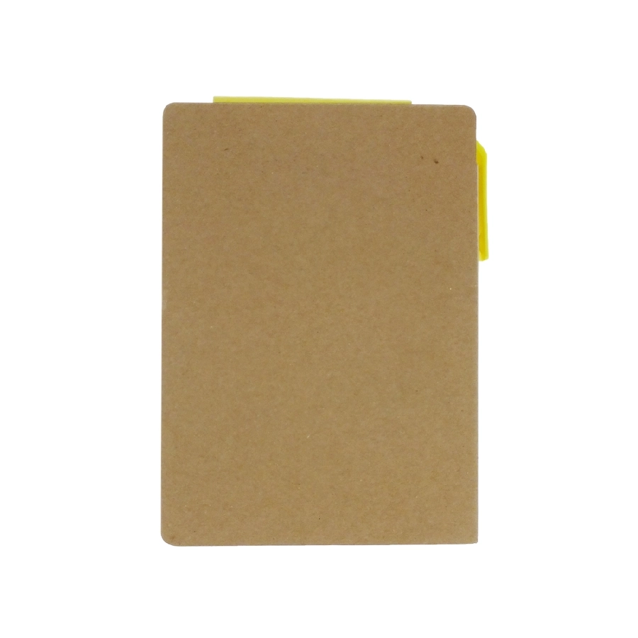 Zestaw do notatek, notatnik A6, karteczki samoprzylepne, długopis V2842-08 żółty