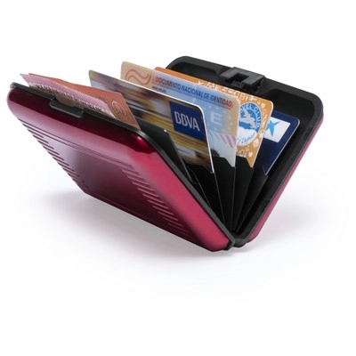 Etui na karty kredytowe, ochrona RFID V2881-05 czerwony