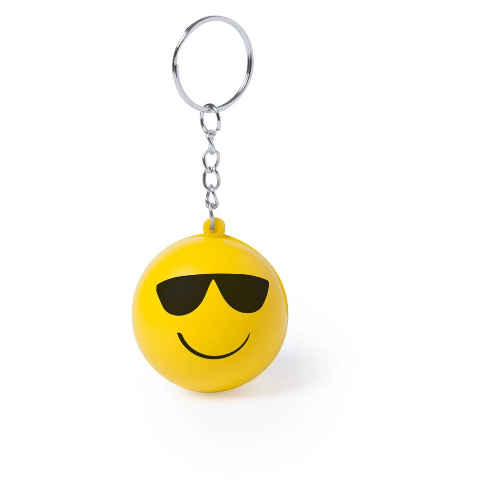 Brelok do kluczy, antystres uśmiechnięta buzia (smile) V2886-08C żółty