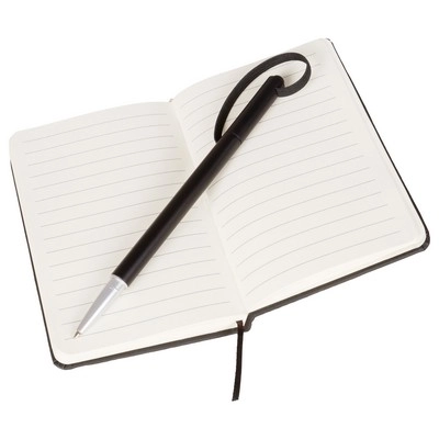 Notatnik ok. A6 z długopisem z zatyczką, touch pen V2887-03 czarny