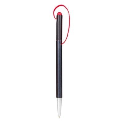 Notatnik ok. A6 z długopisem z zatyczką, touch pen V2887-05 czerwony