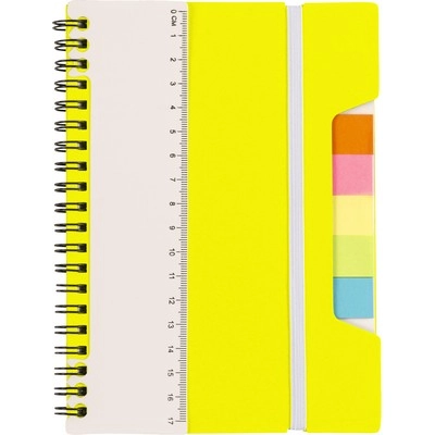 Zestaw do notatek, notatnik, linijka, karteczki samoprzylepne V2951-08 żółty