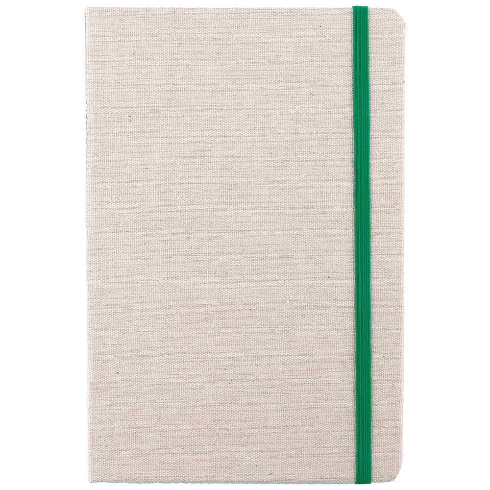 Bawełniany notatnik A5 V2973-06 zielony