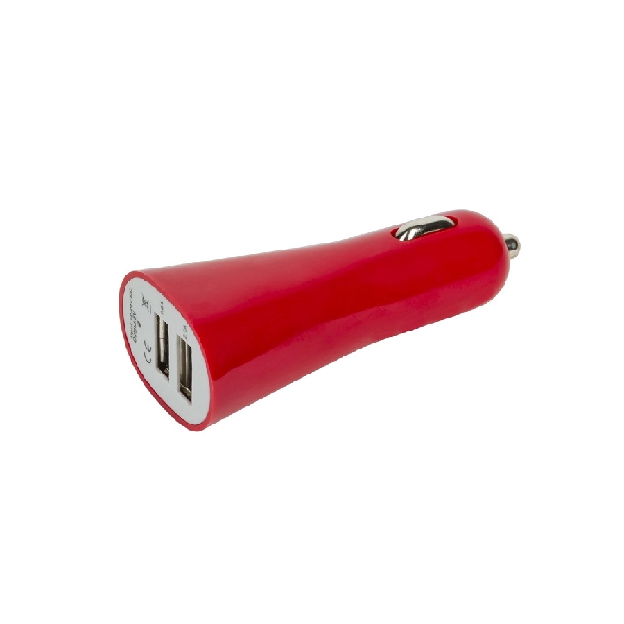 Ładowarka samochodowa USB V3293-05 czerwony