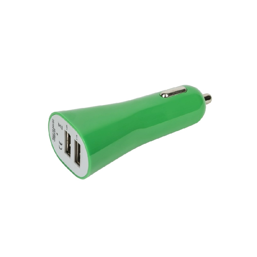 Ładowarka samochodowa USB V3293-06 zielony
