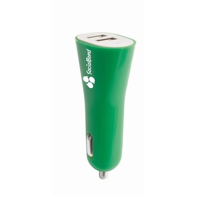 Ładowarka samochodowa USB V3293-A-06 zielony