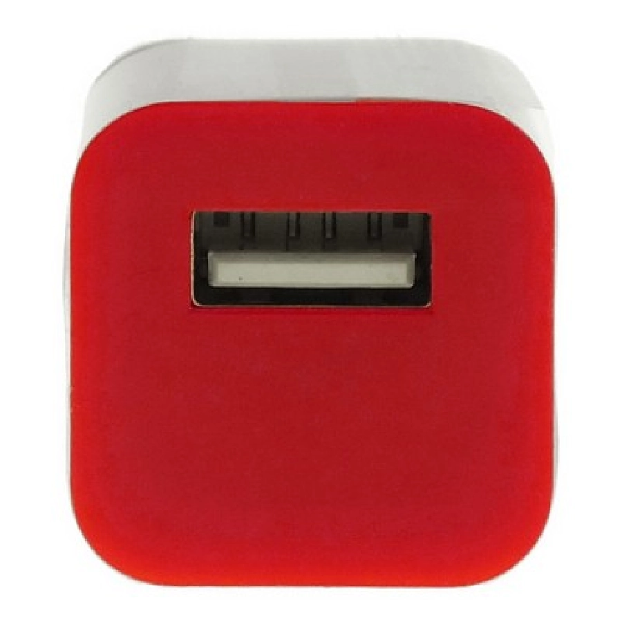 Zestaw do ładowania, ładowarka USB i ładowarka samochodowa USB V3319-05 czerwony