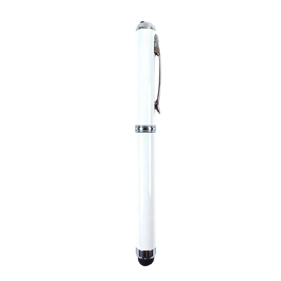 Wskaźnik laserowy, lampka LED, długopis, touch pen V3459-02 biały
