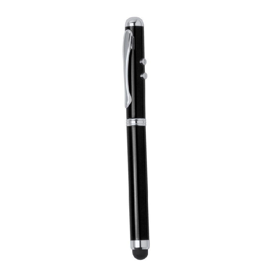 Wskaźnik laserowy, lampka LED, długopis, touch pen V3459-03 czarny