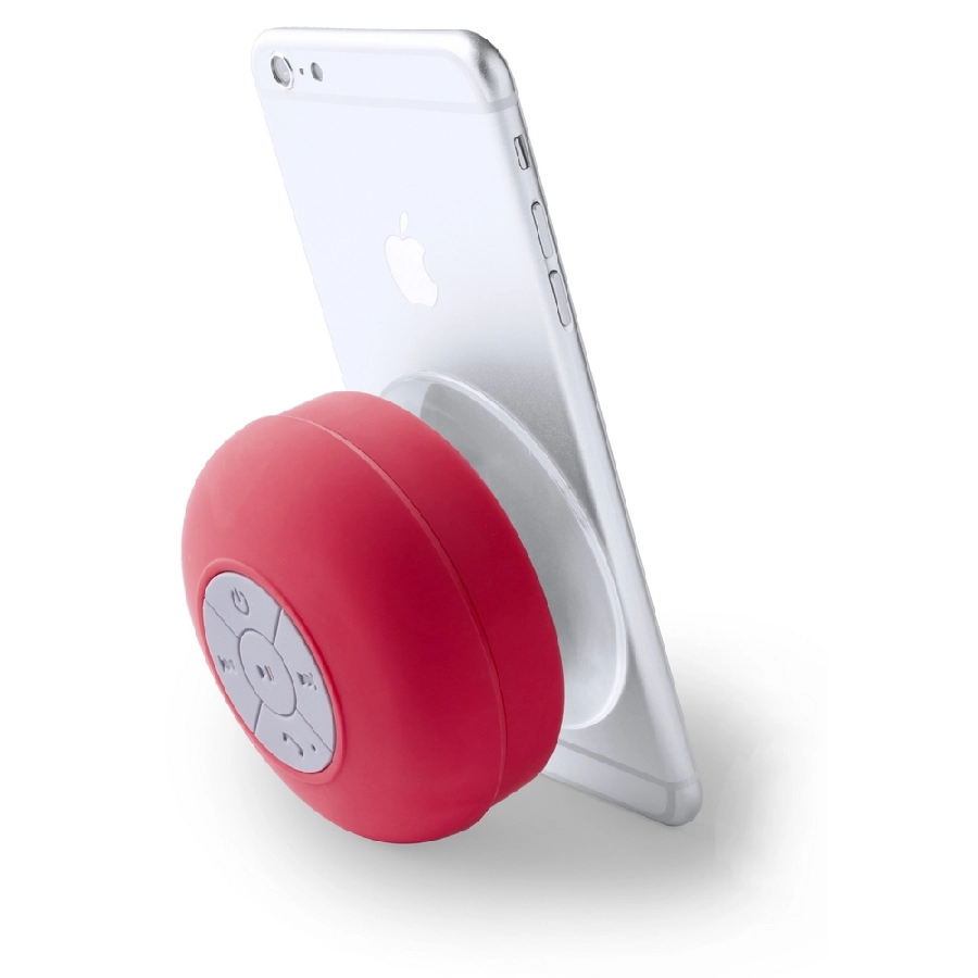 Głośnik bezprzewodowy 3W, stojak na telefon V3518-05 czerwony