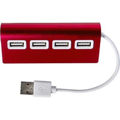 Hub USB 2.0 V3790-05 czerwony