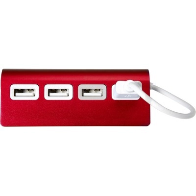 Hub USB 2.0 V3790-05 czerwony