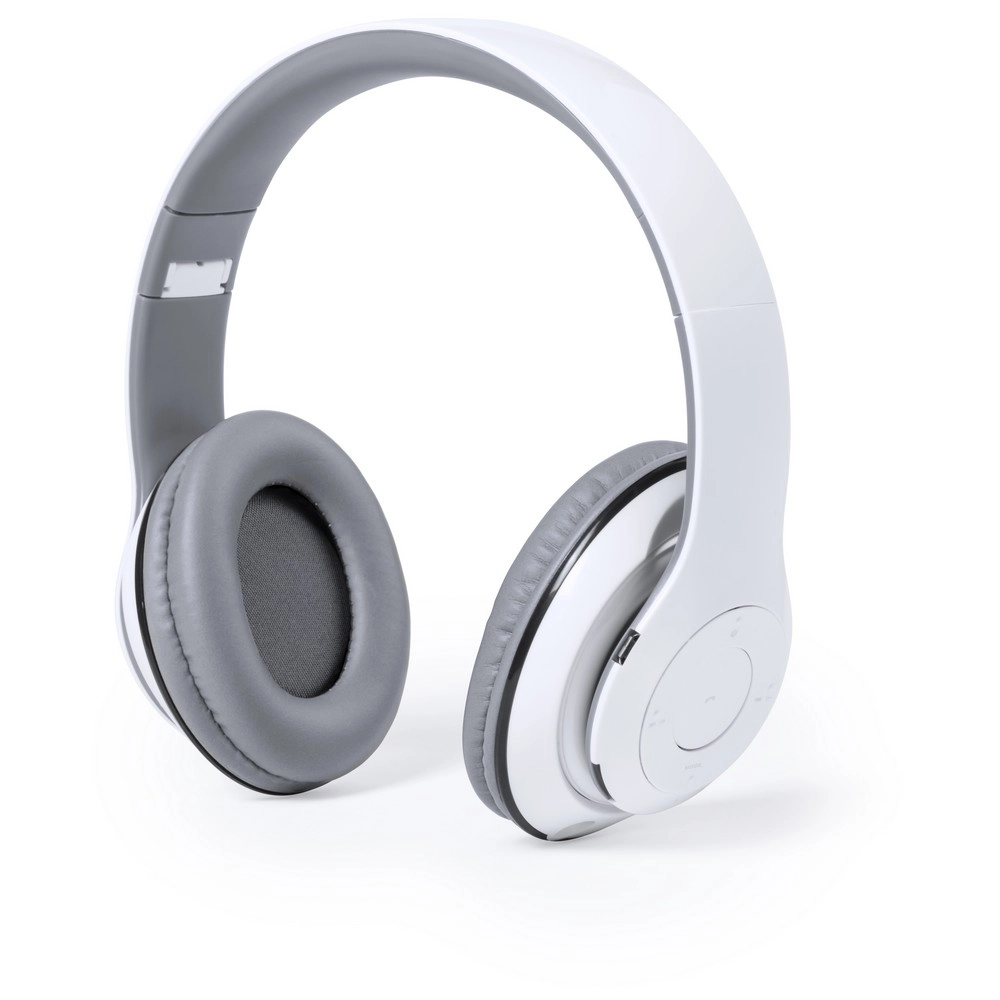 Składane bezprzewodowe słuchawki nauszne, radio V3802-02 biały