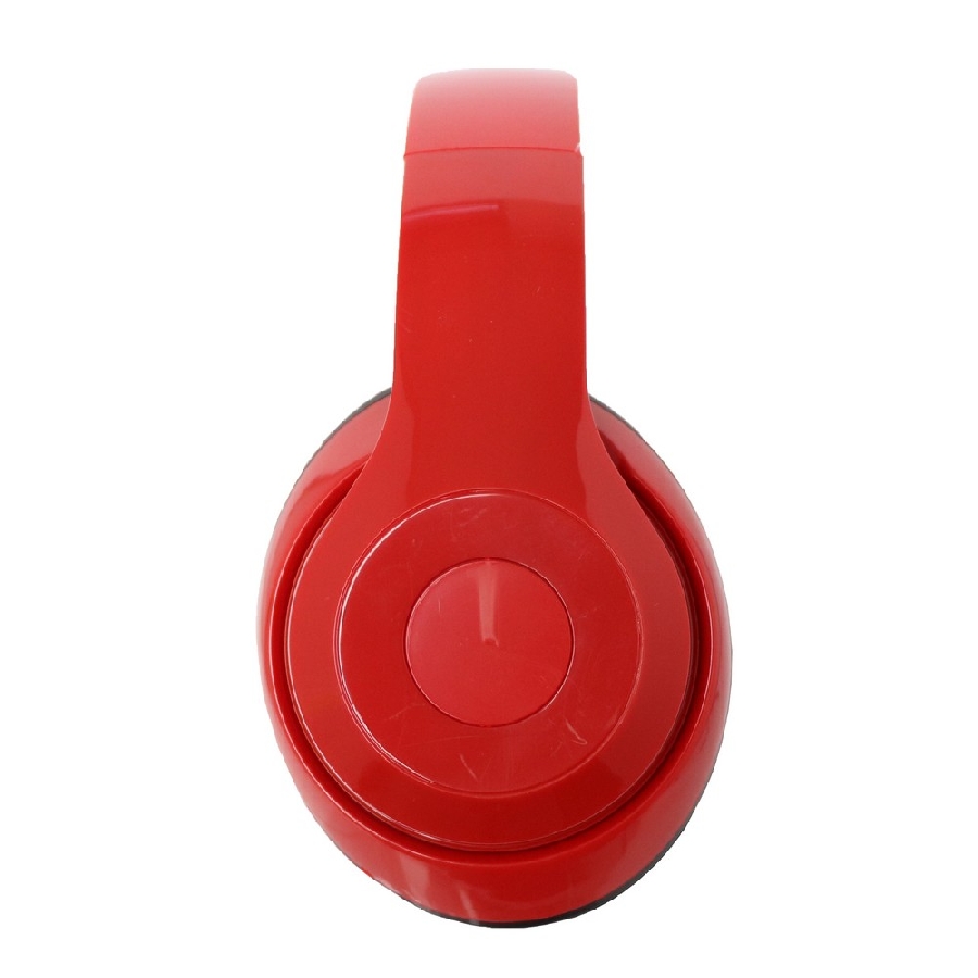 Składane bezprzewodowe słuchawki nauszne, radio V3802-05 czerwony