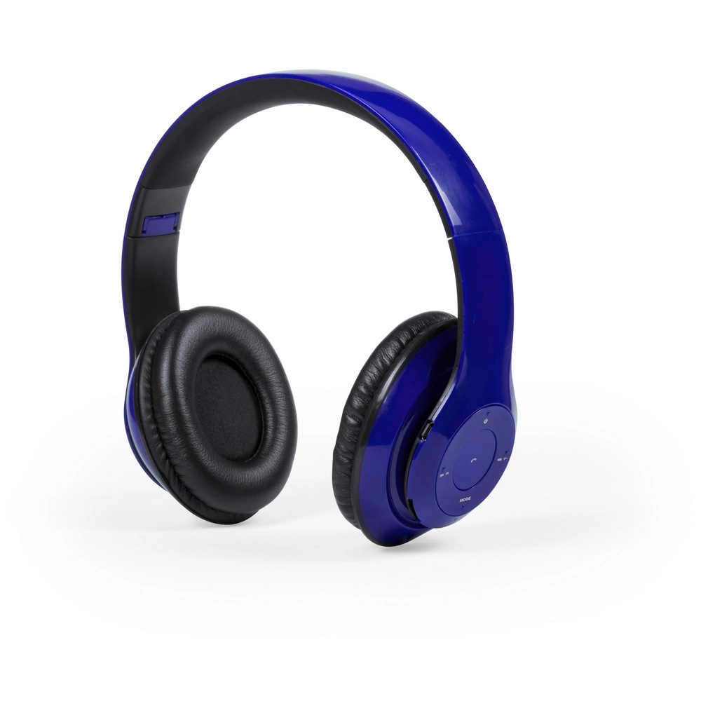 Składane bezprzewodowe słuchawki nauszne, radio V3802-11 niebieski