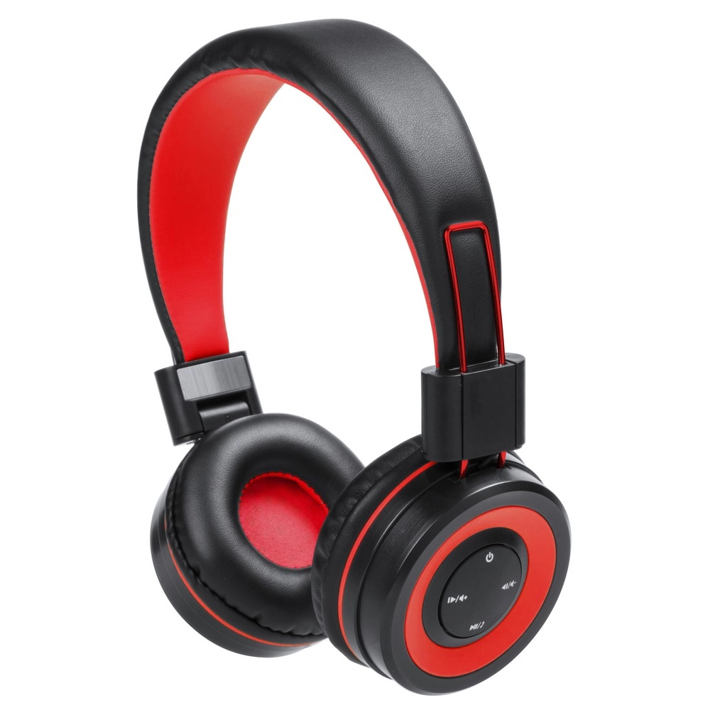 Składane bezprzewodowe słuchawki nauszne V3803-05 czerwony