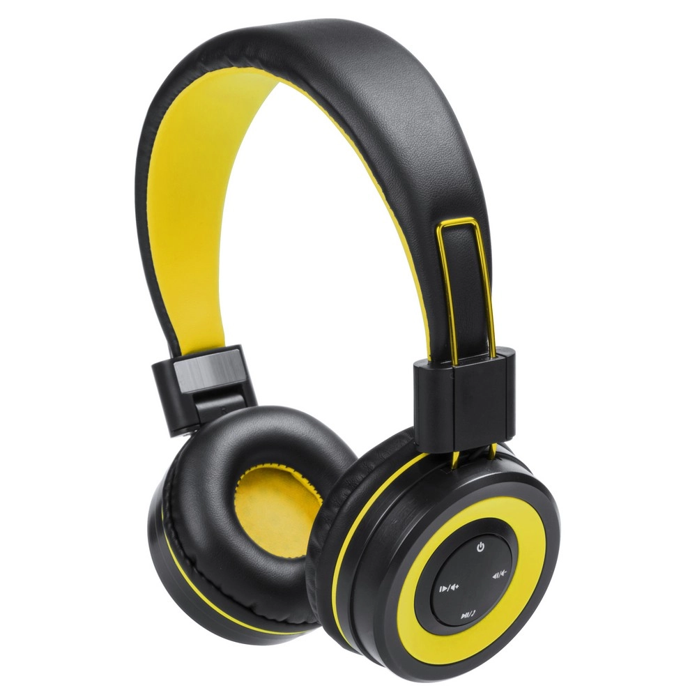 Składane bezprzewodowe słuchawki nauszne V3803-08 żółty