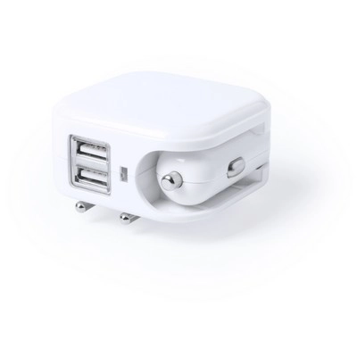Ładowarka samochodowa USB V3808-02 biały