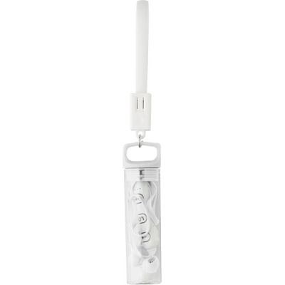Bezprzewodowe słuchawki douszne V3818-02 biały