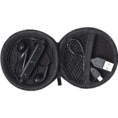 Bezprzewodowe słuchawki douszne V3825-03 czarny
