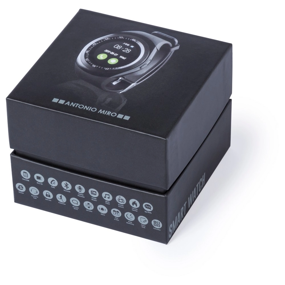 Monitor aktywności, bezprzewodowy zegarek wielofunkcyjny Antonio Miro V3875-03 czarny