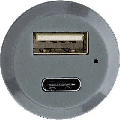 Ładowarka samochodowa USB V3882-19 szary