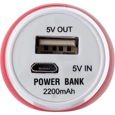 Power bank 2200 mAh, antystres V3883-05 czerwony