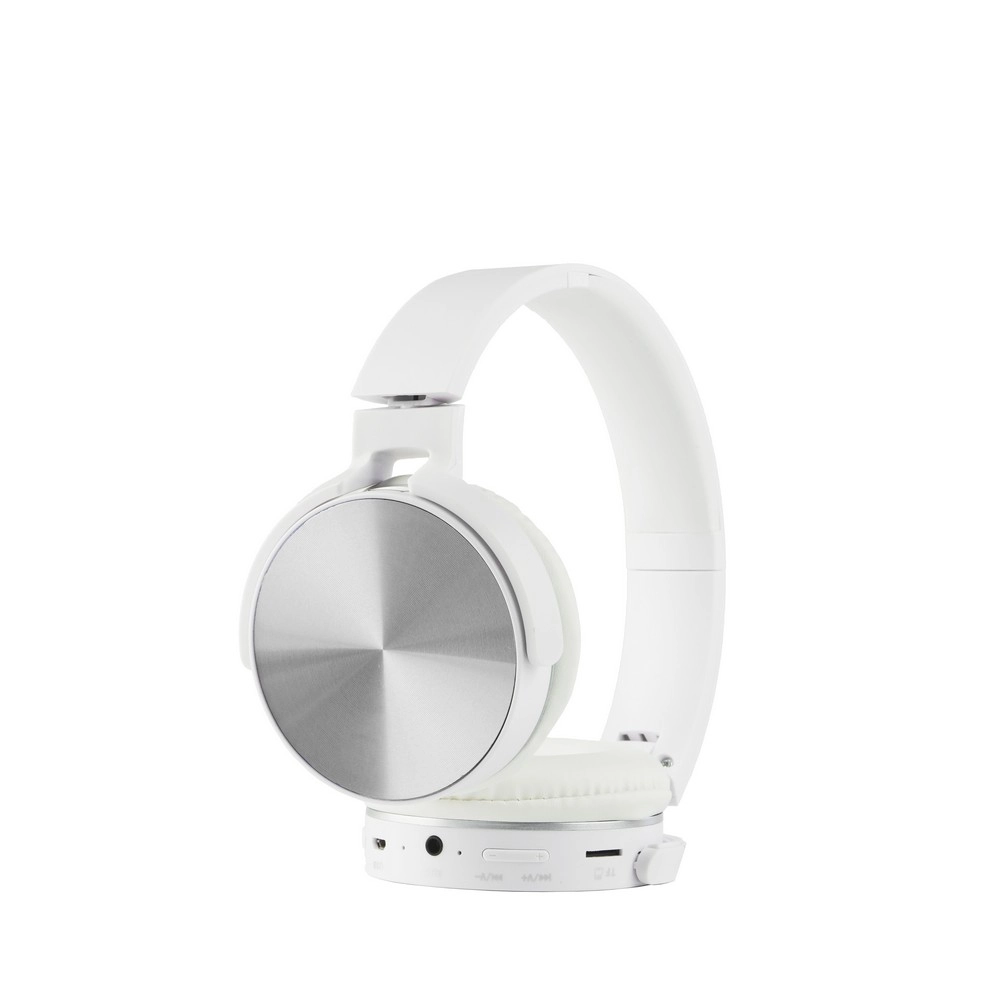 Składane bezprzewodowe słuchawki nauszne, radio V3904-32 srebrny

