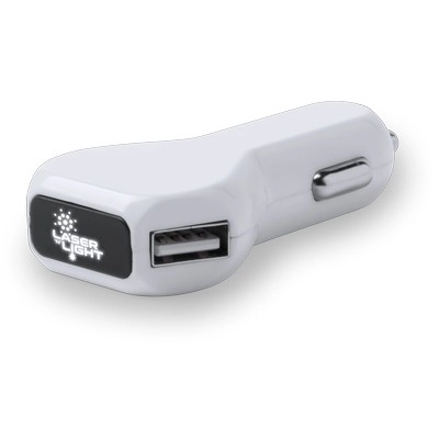 Ładowarka samochodowa USB V3911-02 biały