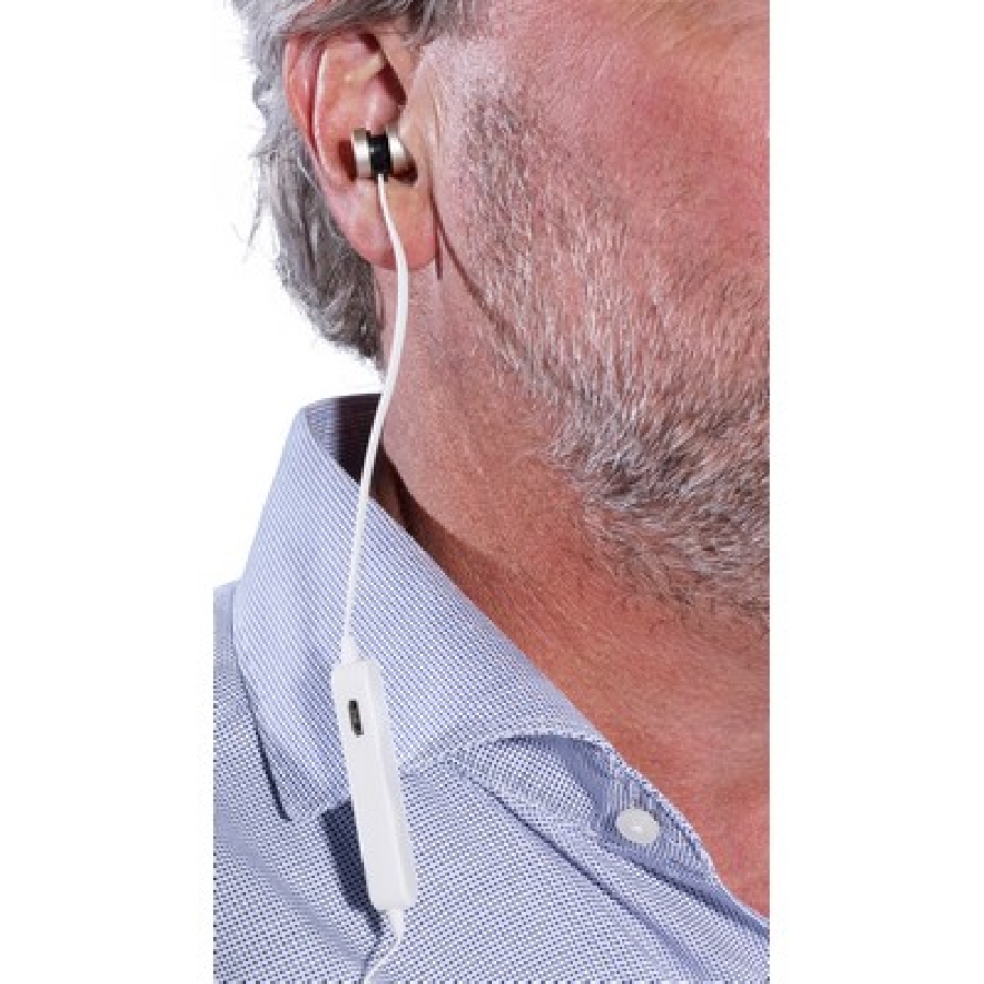 Bezprzewodowe słuchawki douszne V3935-02 biały