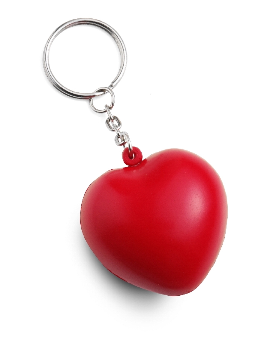 Brelok do kluczy, antystres serce V4018-05 czerwony