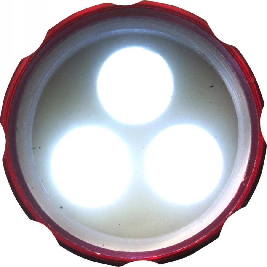Brelok karabińczyk, lampka LED V4193-05 czerwony
