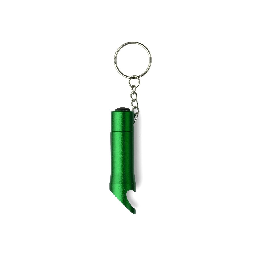 Brelok do kluczy, lampka LED, otwieracz do butelek V4194-10 zielony