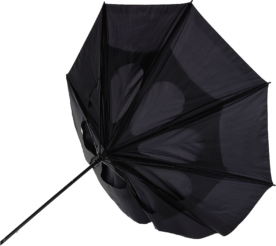 Wiatroodporny parasol manualny V4213-03 czarny